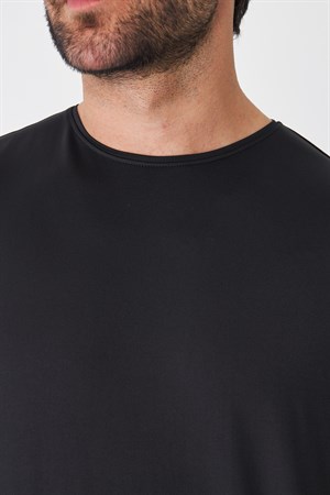 Siyah Bisiklet Yaka Basic Tişört
