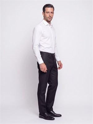 Siyah Comfort Fit Erkek Klasik Pantolon