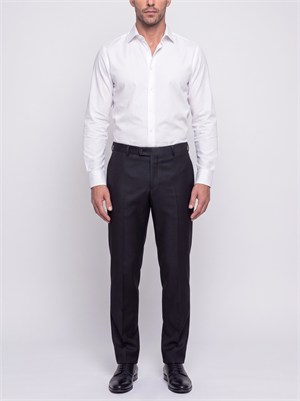 Siyah Comfort Fit Erkek Klasik Pantolon