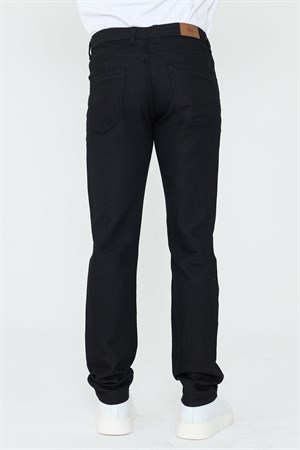 Siyah Dynamic Fit Mikro Desenli Yazlık Kot Pantolon