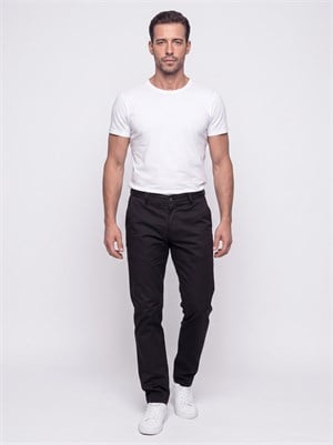 Siyah Dynamic Fit Yandan Lastikli Erkek Jogger Pantolon