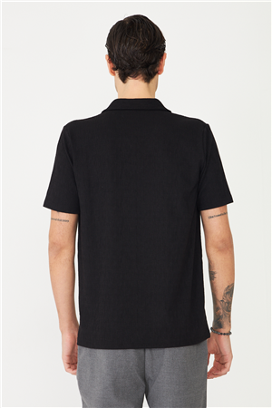 Siyah Gömlek T-Shirt 