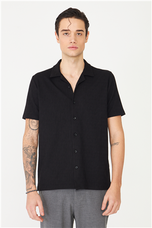 Siyah Gömlek T-Shirt 