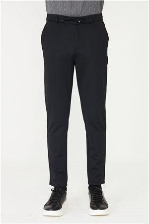 Siyah Modern Kesim Minimal Form Smart Casual Pantolon