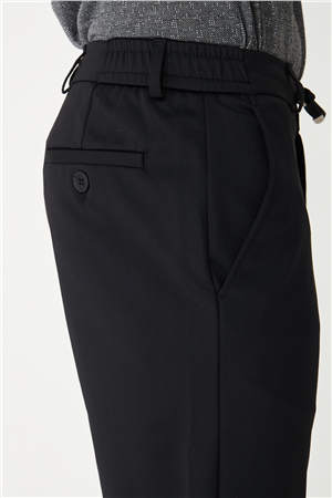 Siyah Modern Kesim Minimal Form Smart Casual Pantolon