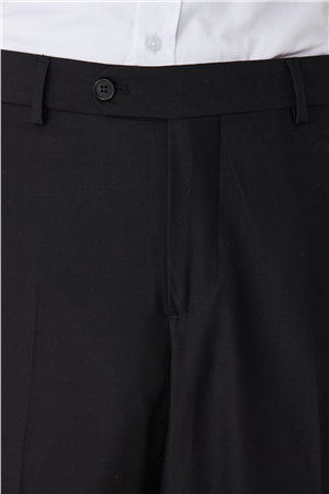 Siyah Keskin Hatlı Modern Form Klasik Kumaş Pantolon