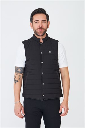 Siyah Mevsimlik Hafif Şişme Yelek