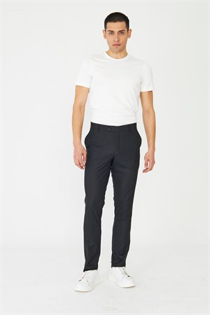 Siyah Modern Kesim Klasik Erkek Kumaş Pantolon
