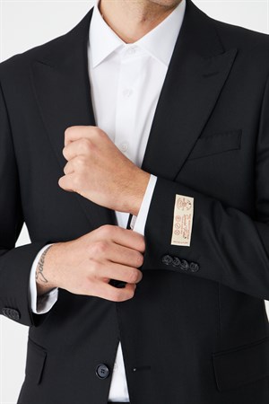 Siyah Modern Kesim Slim Fit Erkek Takım Elbise
