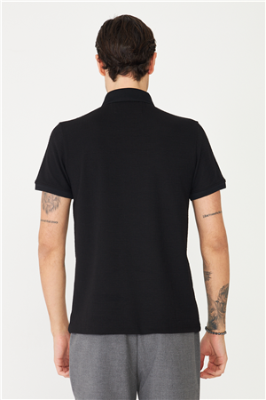 Siyah Polo Yaka T-Shirt 