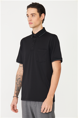 Siyah Polo Yaka T-Shirt 