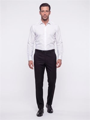 Siyah Regular Fit Erkek Kumaş Pantolon