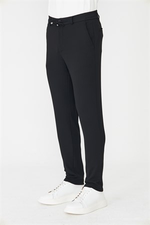 Siyah Smart Casual Modern Kesim Erkek Jogger Pantolon