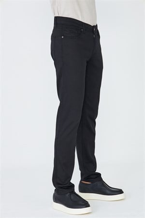 Siyah Tencel Kumaş Erkek Yazlık Chino Pantolon