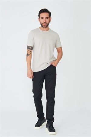 Siyah Tencel Kumaş Erkek Yazlık Chino Pantolon