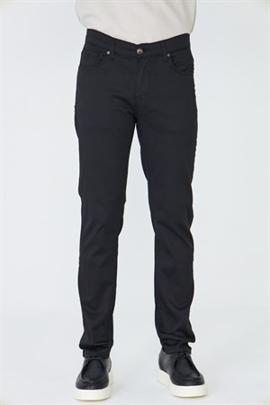 Siyah Tencel Kumaş Erkek Yazlık Chino Pantolon