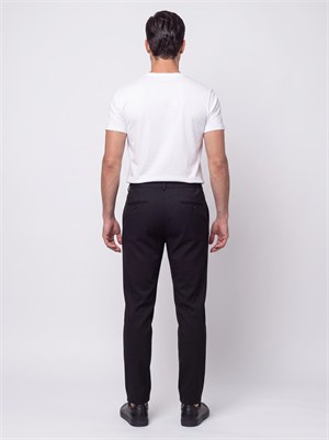 Siyah Yandan Lastikli Regular Fit Erkek Jogger Pantolon
