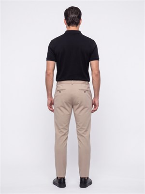 Taş Rengi Yandan Cepli Slim Fit Jogger Spor Pantolon