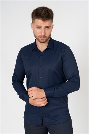 White Stone Verona G186 Pamuklu Regular Fit Düz Gömlek Laci