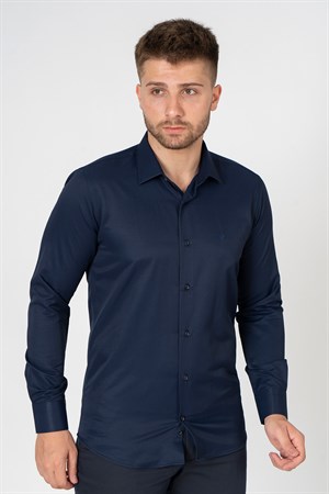 White Stone Verona G186 Pamuklu Regular Fit Düz Gömlek Laci