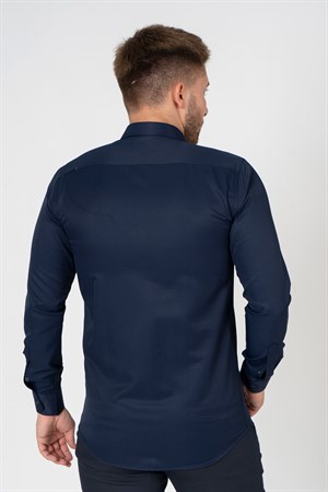 White Stone Verona G186 Pamuklu Regular Fit Düz Gömlek Laci
