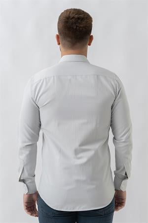 White Stone Verona G186 Pamuklu Regular Fit Düz Gömlek Taş