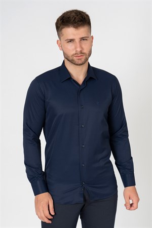 White Stone Verona G186 Pamuklu Regular Fit Düz Gömlek Laci