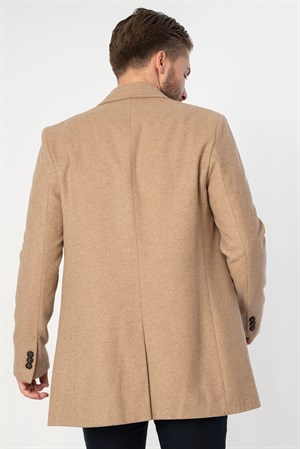 White Stone Abrantes Slim Fit 1754 Pamuklu Palto Bej 