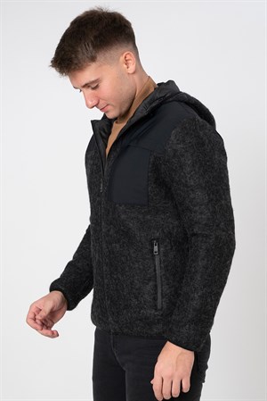 White Stone Eisenstadt Slim Fit Kapüşonlu Mont Siyah