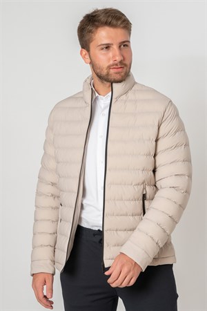 White Stone Rosenborg 9666 Slim Fİt Kaban  Taş