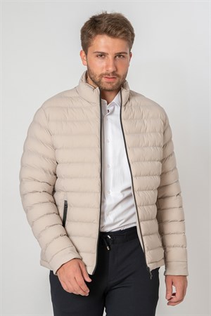 White Stone Rosenborg 9666 Slim Fİt Kaban  Taş