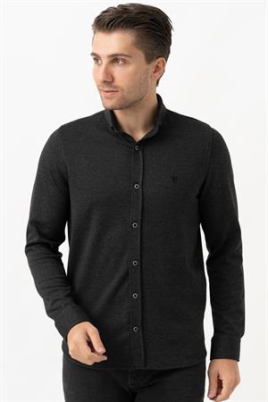 White Stone Varese G3010 Slim Fit Gömlek Siyah