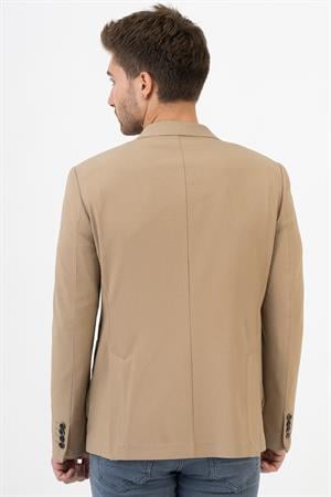 White Stone Puebla C189 Regular Fit 6 Drop Likralı Ceket Bej