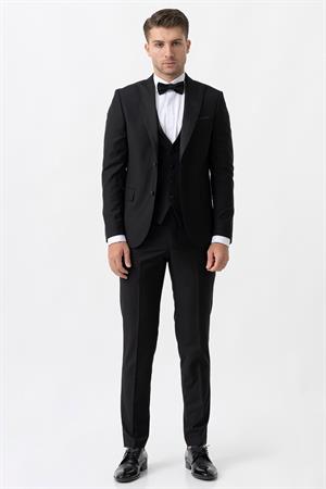 White Stone Trento D111 Slim Fit 6 Drop Damatlık Siyah