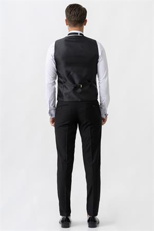 White Stone Trento D111 Slim Fit 6 Drop Damatlık Siyah
