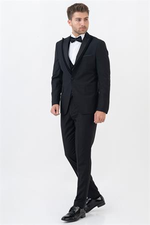 White Stone Guadalajara D114 Slim Fit Damatlık Takım Elbise Siyah