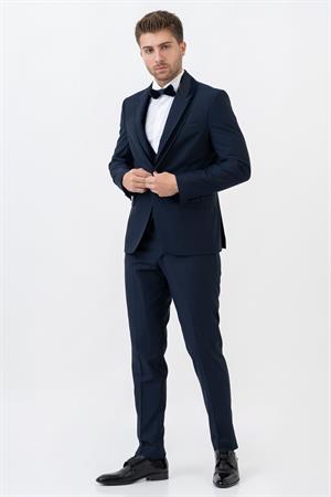 White Stone Amsterdam D0115 Slim Fit 6 Drop Şal Yaka Damatlık Takım Elbise K.Laci 