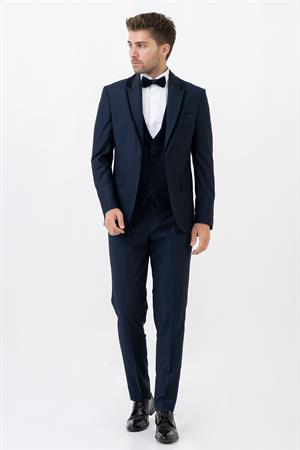 White Stone Amsterdam D0115 Slim Fit 6 Drop Şal Yaka Damatlık Takım Elbise K.Laci 