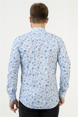 White Stone Cáceres G2314 Regular Fit Pamuklu Likralı Gömlek Desenli