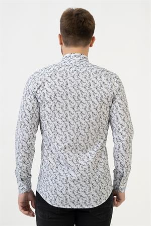White Stone Cuenca G2320 Regular Fit Pamuklu Gömlek Desenli