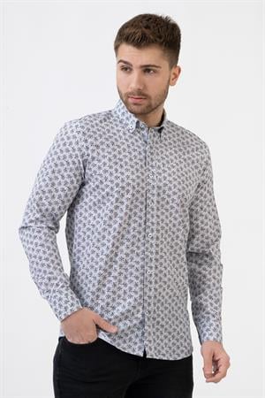 White Stone San Sebastián G2324 Regular Fit Pamuklu Gömlek Desenli
