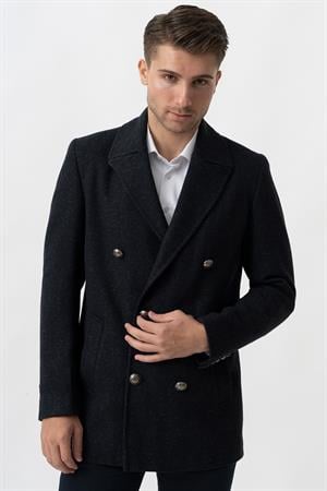 White Stone Trento K290 Kruvaze Yaka Slim Fit Pamuklu Kaban Laci