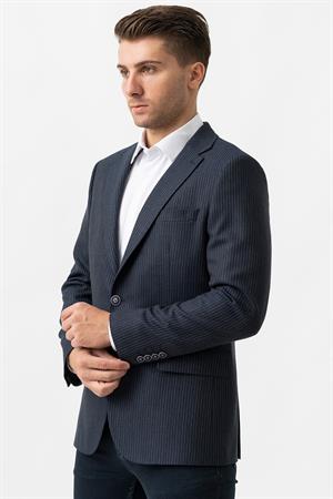 White Stone Vicenza C3002 Likralı Regular Fit 6 Drop Ceket Desenli