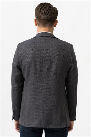 White Stone Terni C3003 Likralı Regular Fİt 6 Drop Ceket Desenli