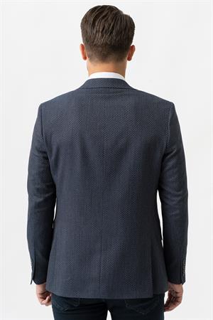 White Stone Novara C3004 Likralı 6 Drop Regular Fit Ceket Desenli 