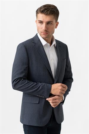 White Stone Novara C3004 Likralı 6 Drop Regular Fit Ceket Desenli 