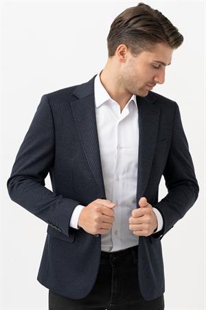 White Stone Altamura C3036 Regular Fit 6 Drop Ceket Desenli