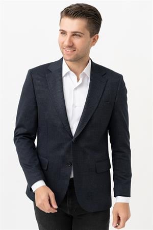 White Stone Altamura C3036 Regular Fit 6 Drop Ceket Desenli