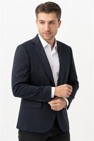 White Stone Altamura C3036 Regular Fit 6 Drop Ceket Desenli