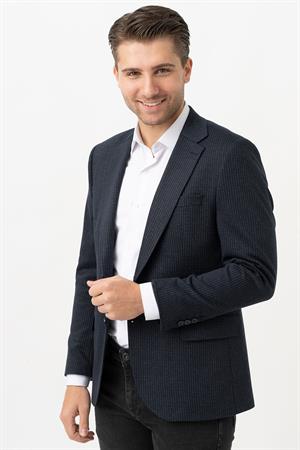 White Stone Altamura C3036 Regular Fit 6 Drop Ceket Desenli